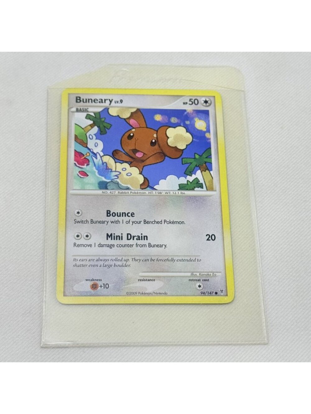 2009 Pokemon Card Buneary Lv.9 94/147 Platinum Supreme Victors Bounce Mini Drain